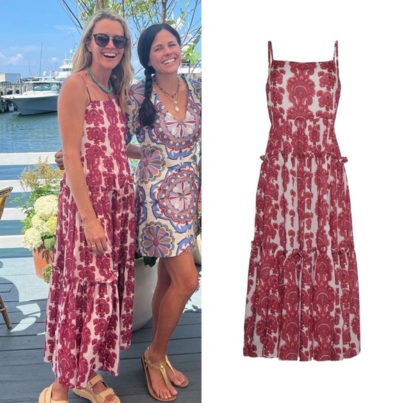 Cara Cara Dresses & Skirts - 🆕 CARA CARA Harbour Island Tiered Midi Dress in Berry Paisley Sz S
